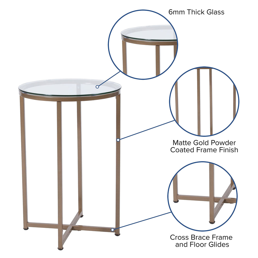 Modern Clear Glass End Table - From Where - 