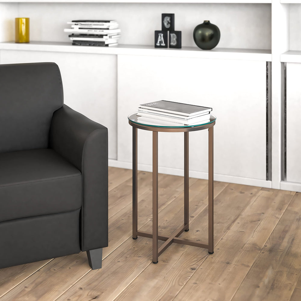 Modern Clear Glass End Table - From Where - 