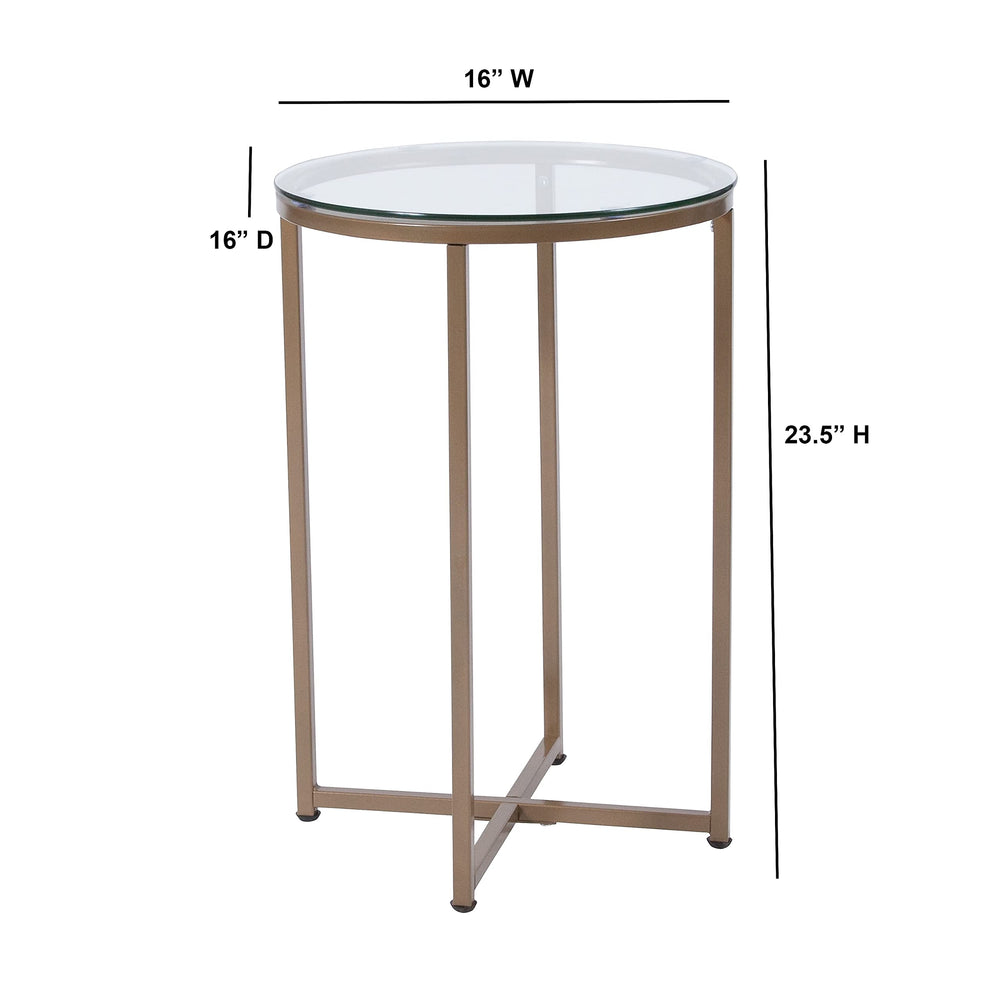 Modern Clear Glass End Table - From Where - 