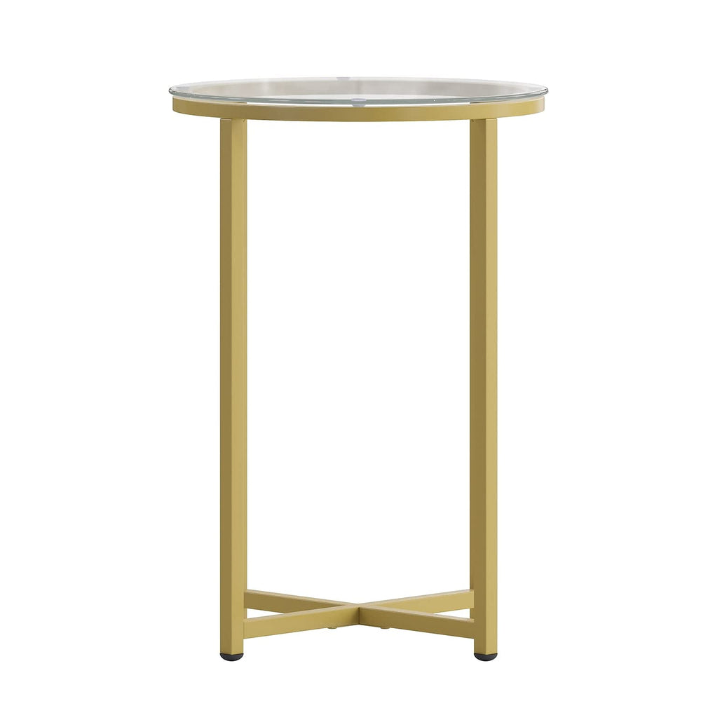 Modern Clear Glass End Table - From Where - 