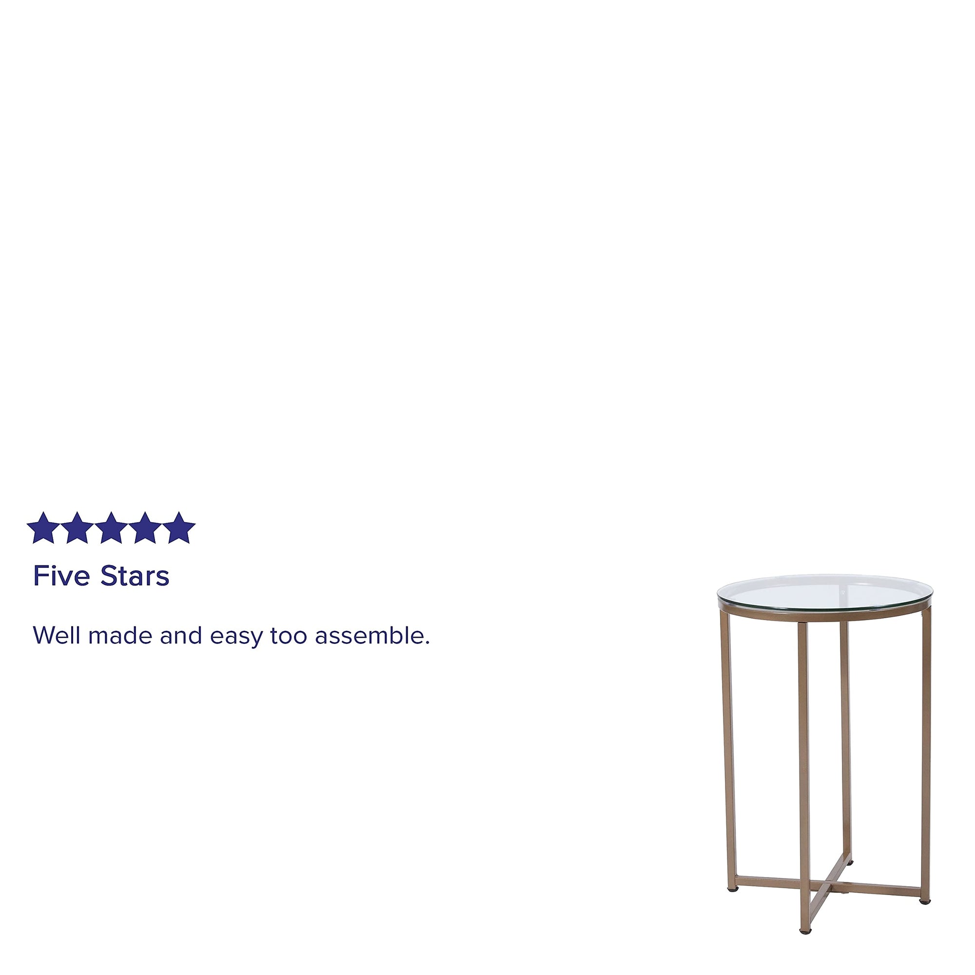 Modern Clear Glass End Table - From Where - 
