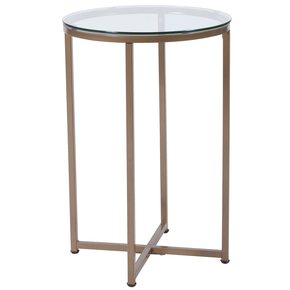 Modern Clear Glass End Table - From Where - 