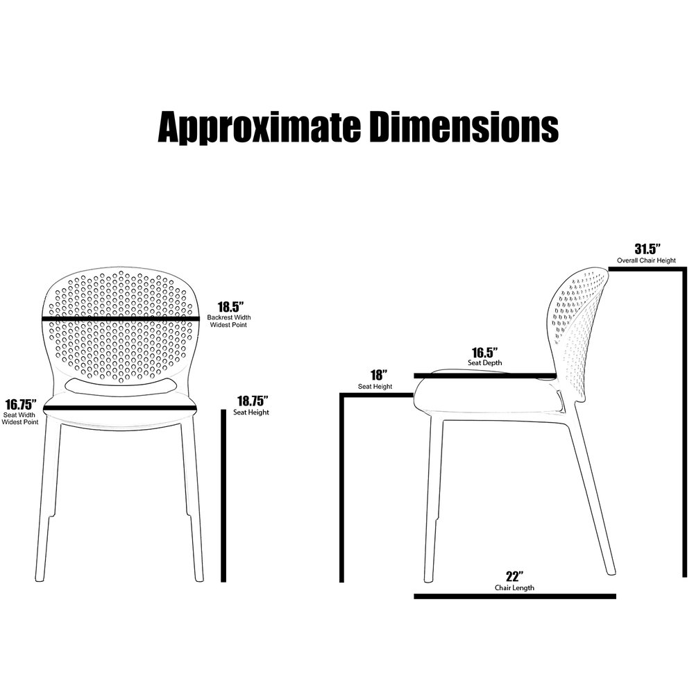 Modern Dining Side Chair (Set of 2) - From Where - 