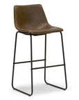 Modern Faux Leather Bar Stools (Set of 2) - From Where - 
