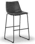 Modern Faux Leather Bar Stools (Set of 2) - From Where - 