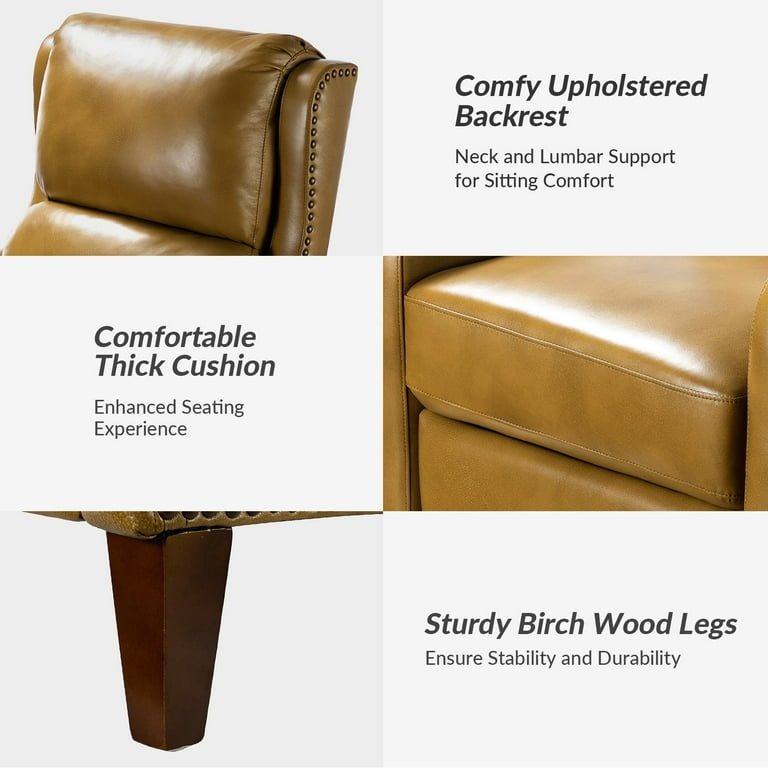 Modern Genuine Leather Recliner (Set of 2) - From Where - 