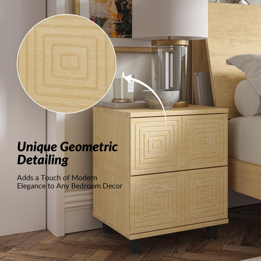Modern Geometric Nightstand (Set of 2) - From Where - 