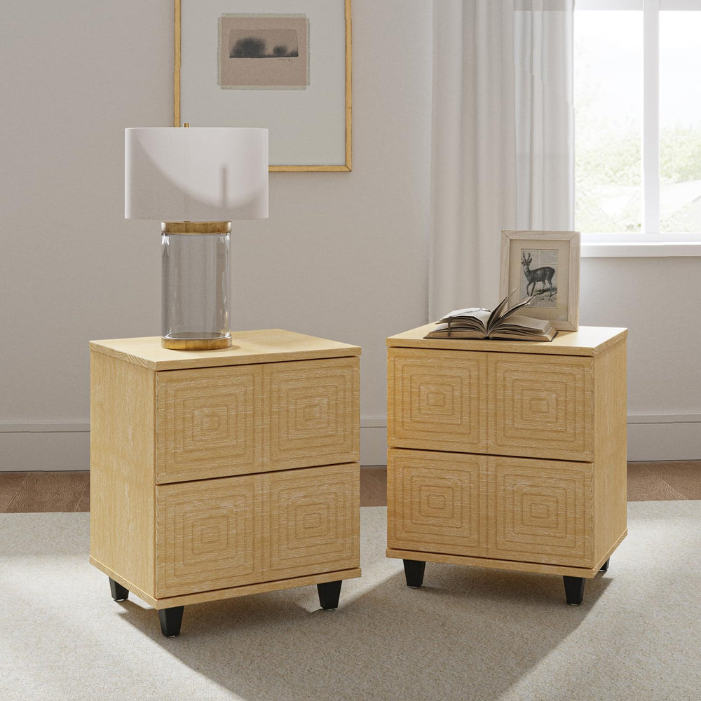 Modern Geometric Nightstand (Set of 2) - From Where - 