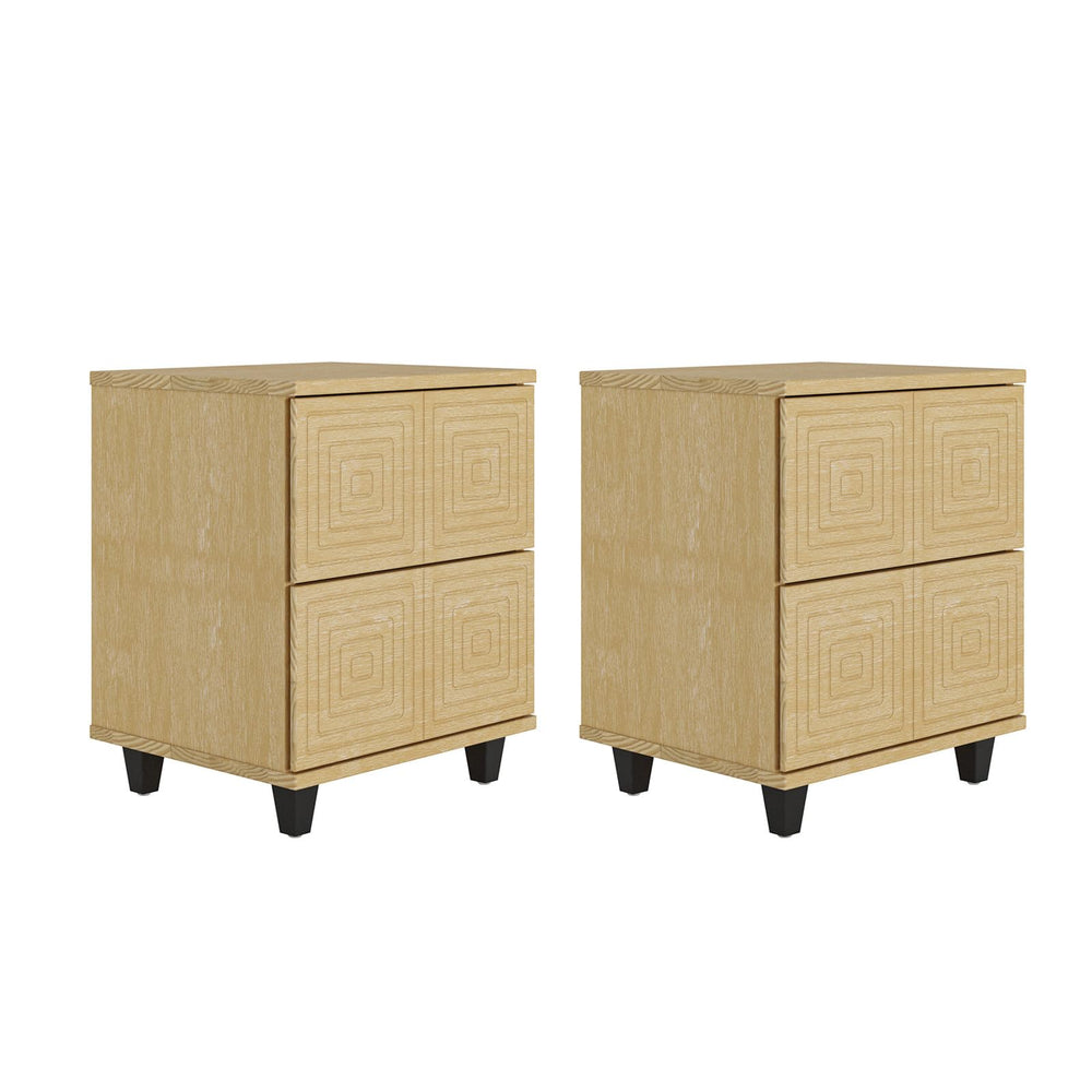 Modern Geometric Nightstand (Set of 2) - From Where - 