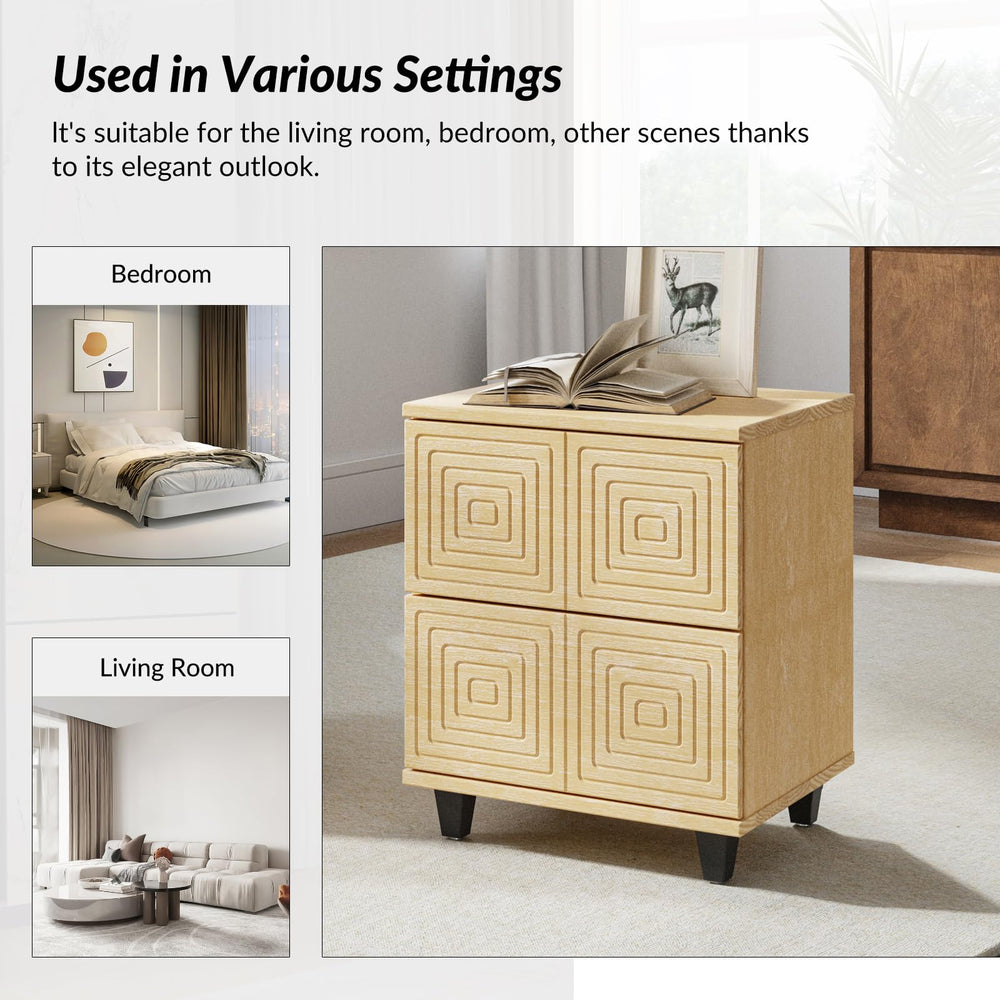 Modern Geometric Nightstand (Set of 2) - From Where - 