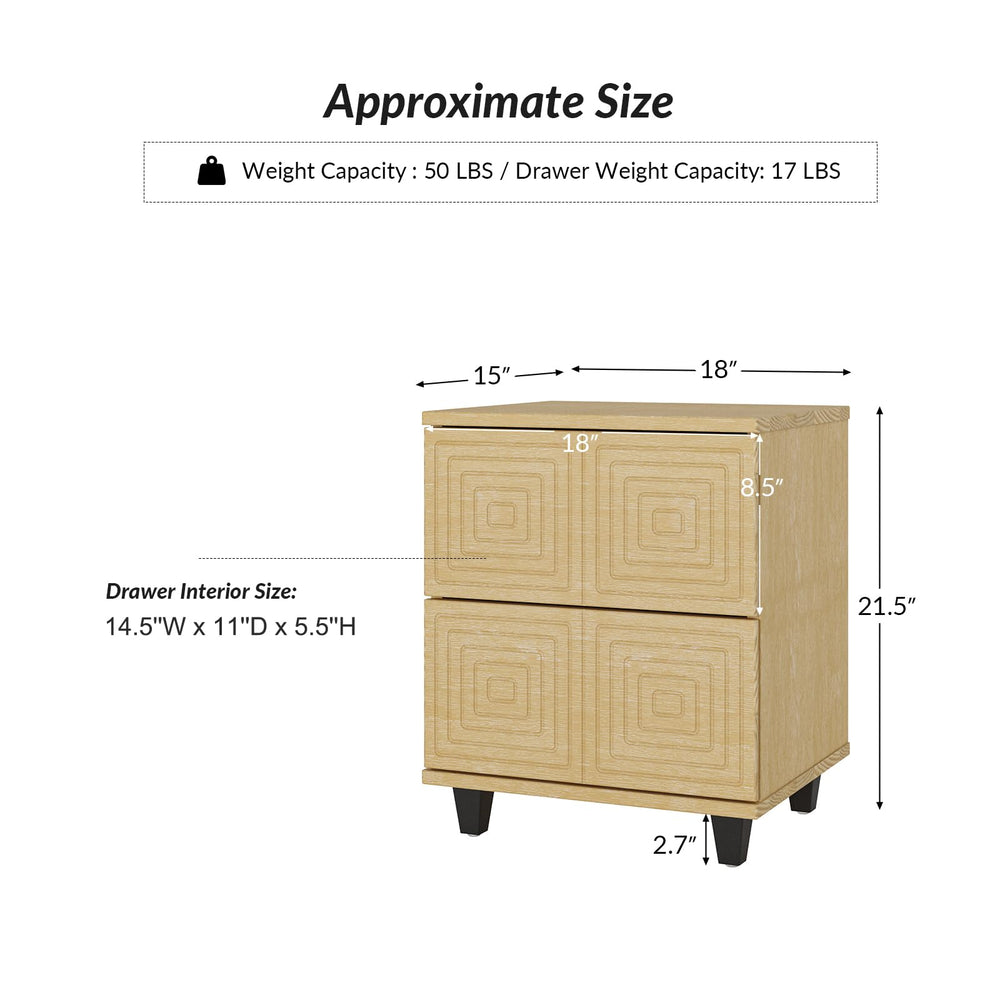 Modern Geometric Nightstand (Set of 2) - From Where - 