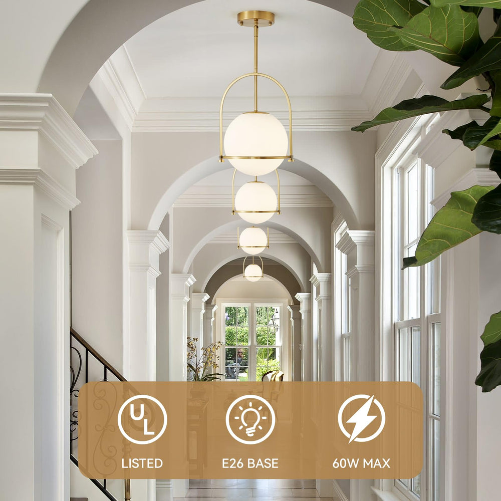 Modern Gold Globe Pendant Light - From Where - 