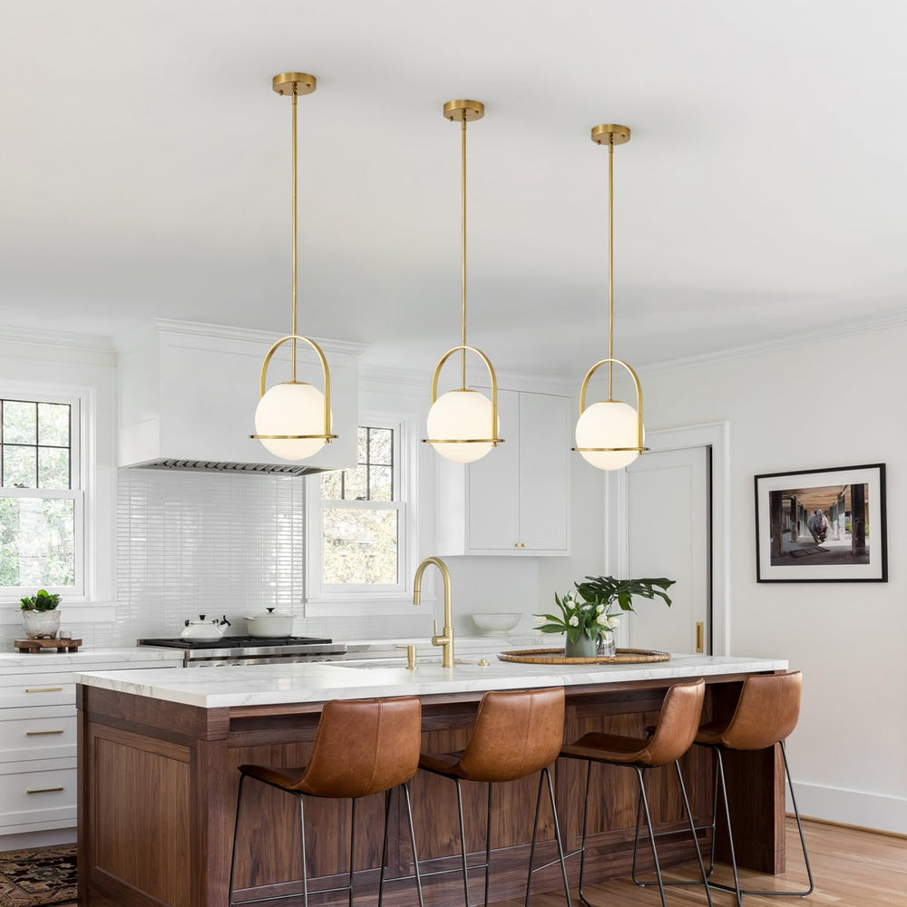 Modern Gold Globe Pendant Light - From Where - 