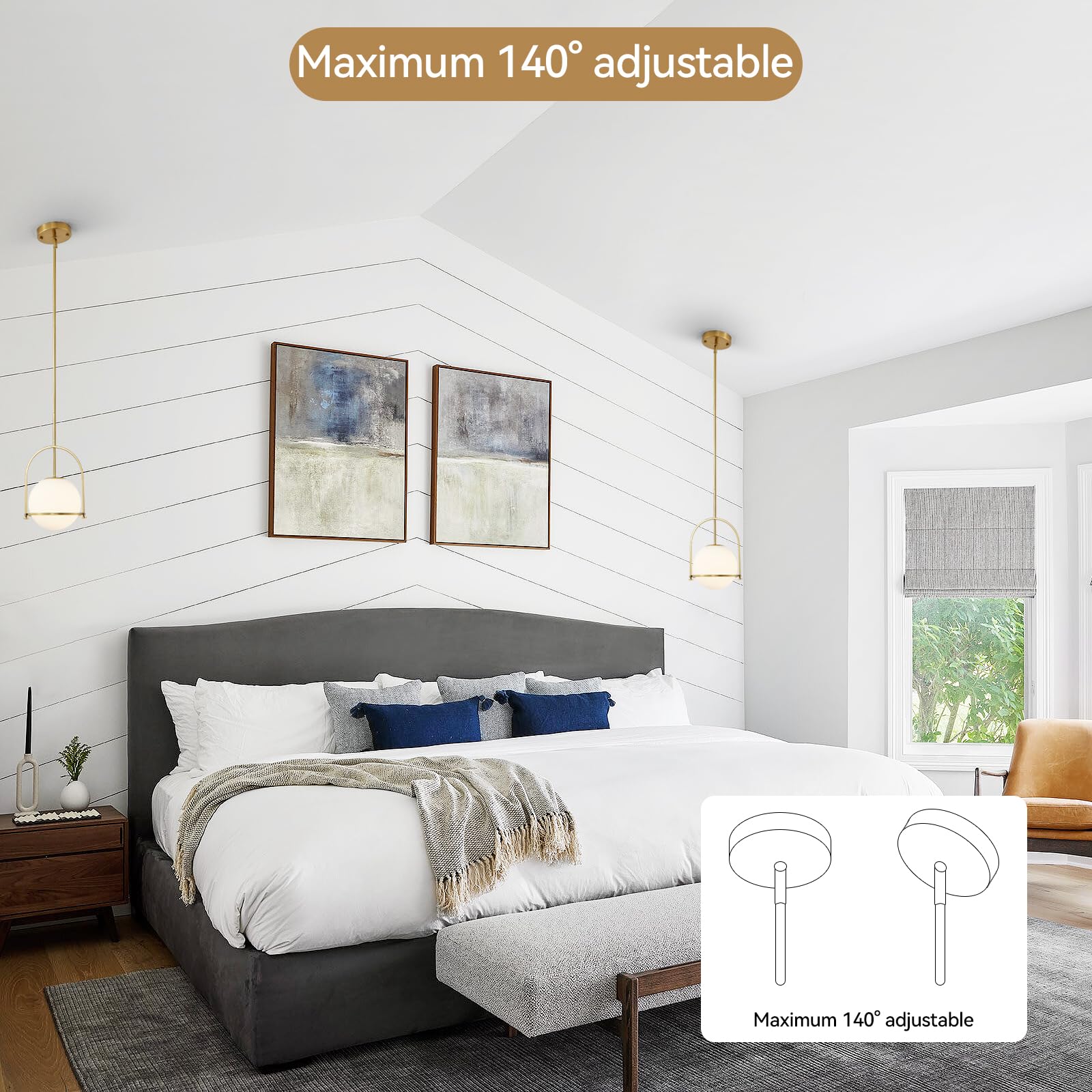 Modern Gold Globe Pendant Light - From Where - 