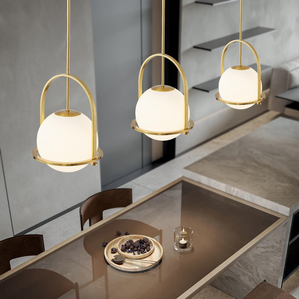 Modern Gold Globe Pendant Light - From Where - 