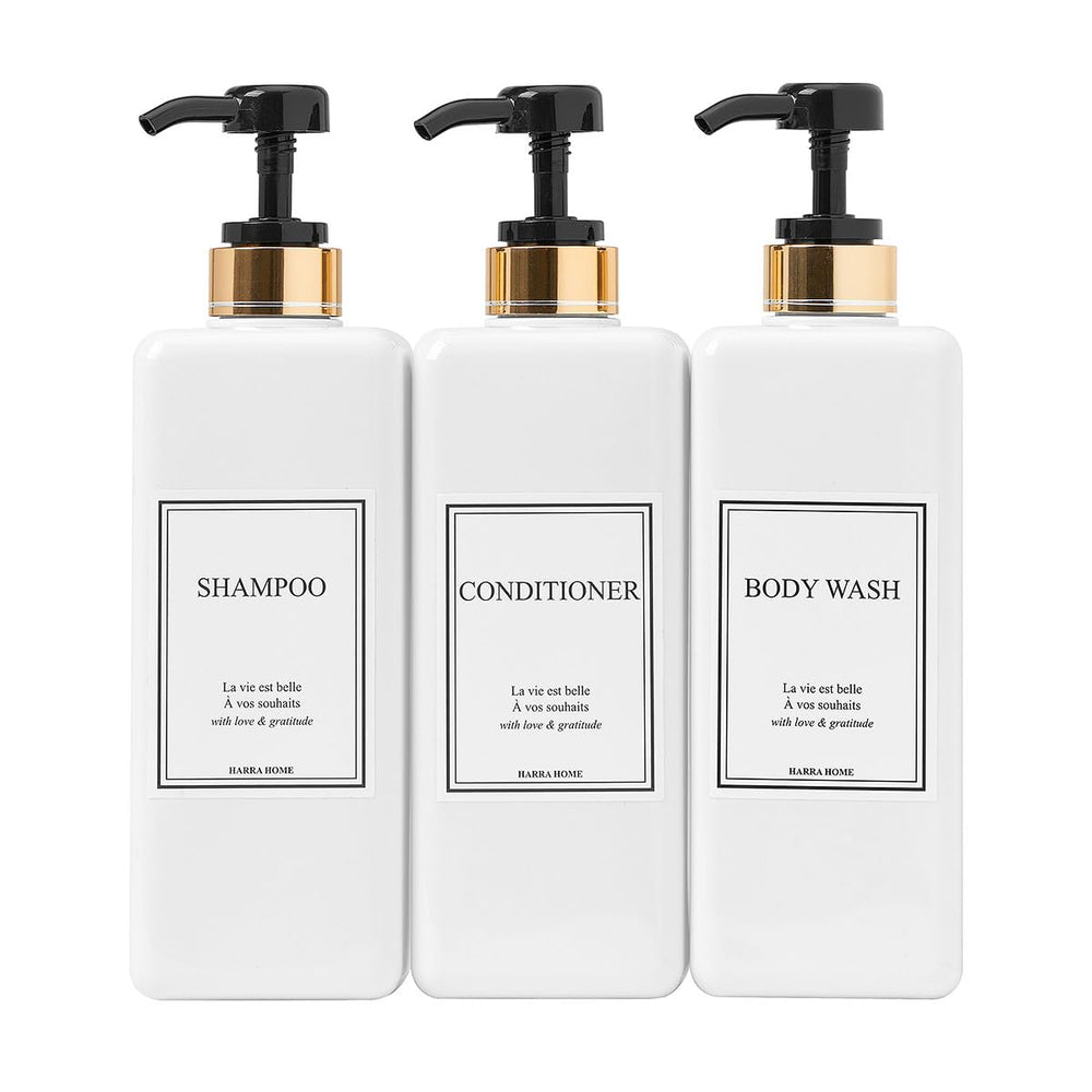 Modern Gold Pump Bottles (Set of 3) - From Where - 