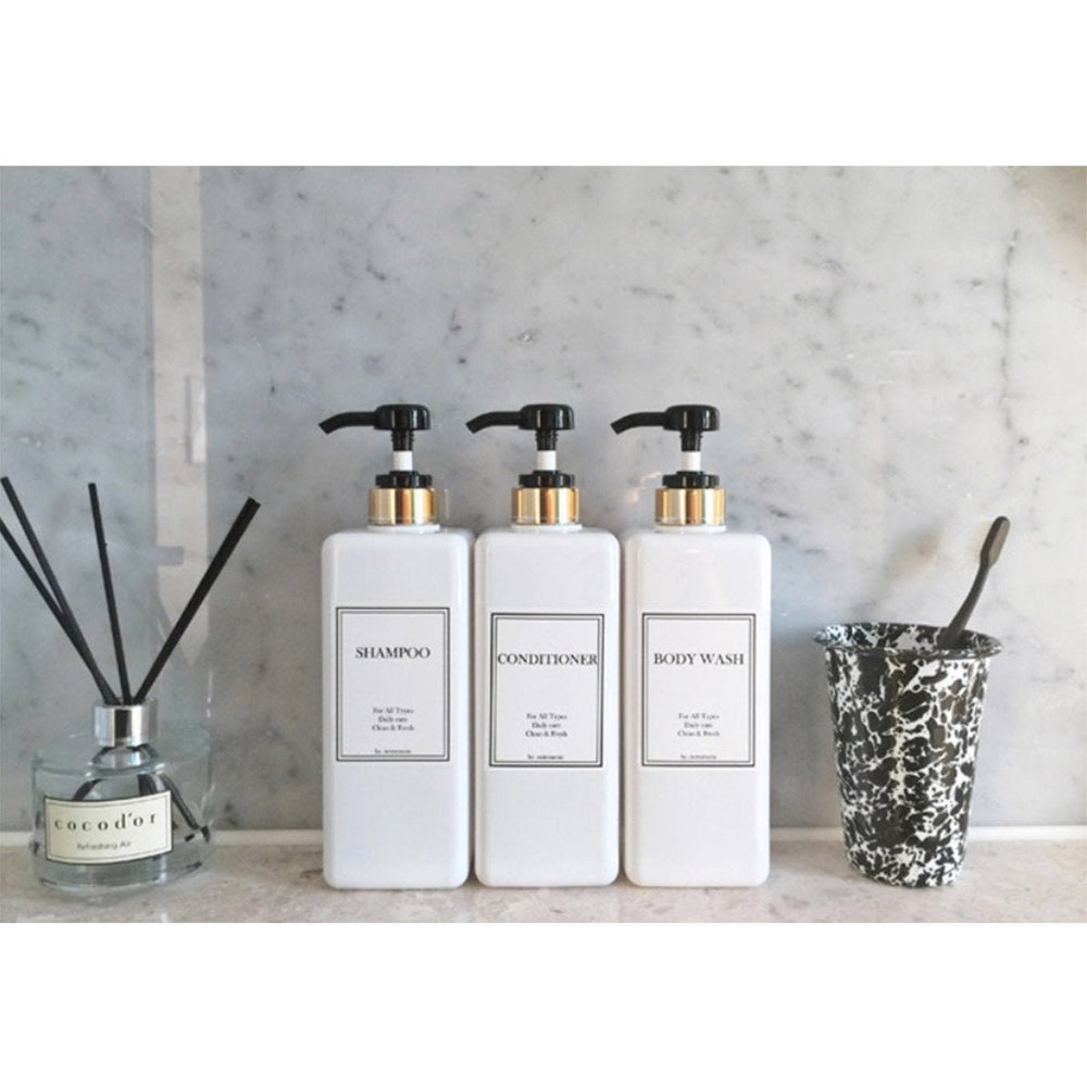 Modern Gold Pump Bottles (Set of 3) - From Where - 