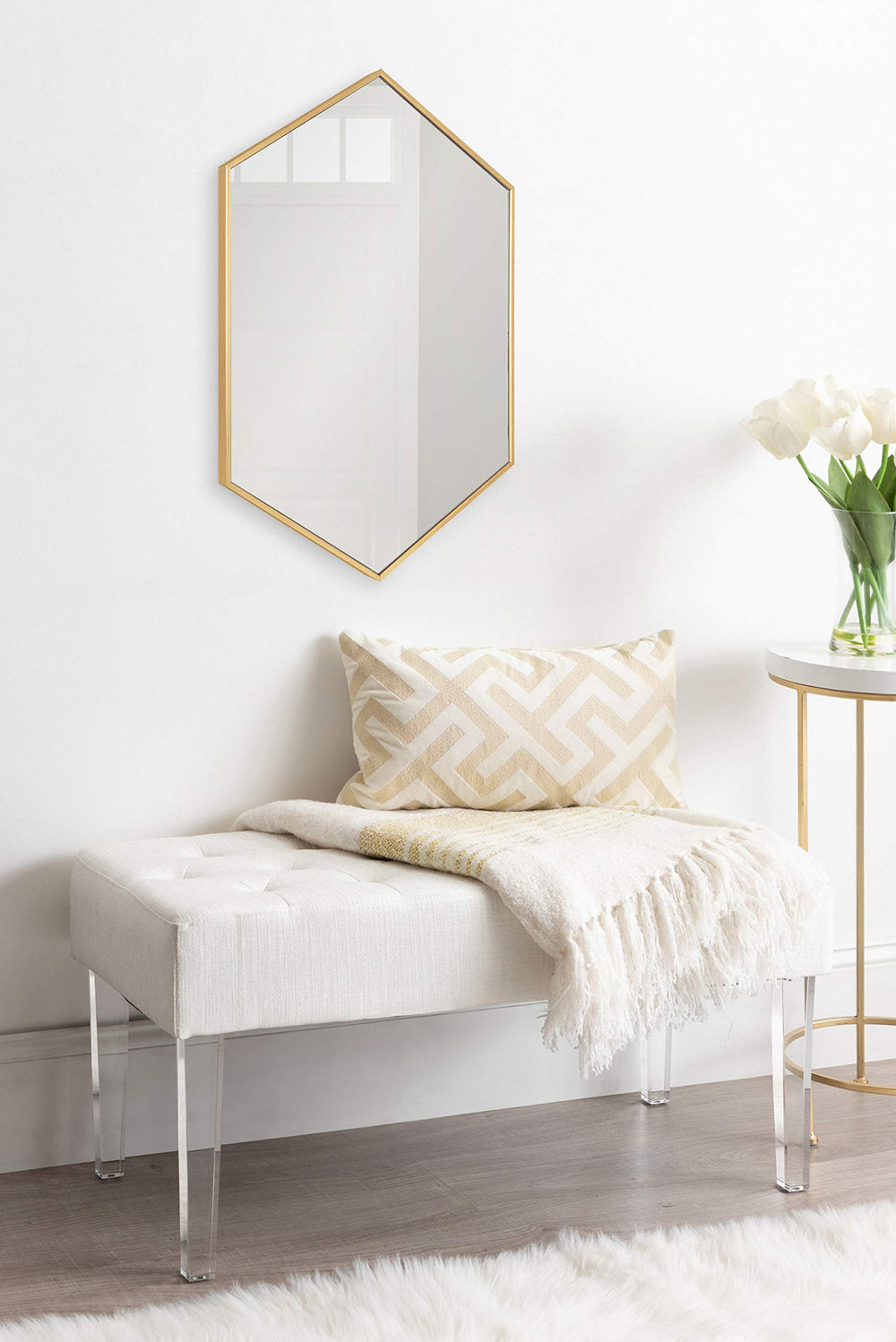 Modern Hexagon Wall Mirror - From Where - 