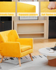 Modern Linen Accent Chair - From Where - 