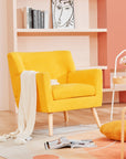 Modern Linen Accent Chair - From Where - 