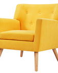 Modern Linen Accent Chair - From Where - 