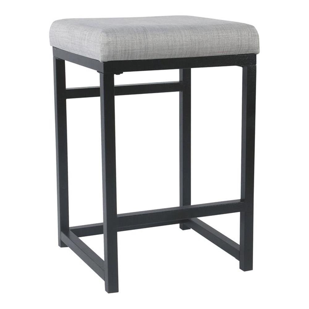 Modern Metal and Fabric Counter Stool - From Where - 