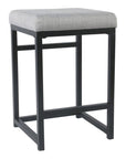Modern Metal and Fabric Counter Stool - From Where - 