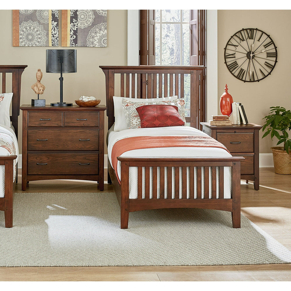 Modern Mission Vintage Oak Bed - From Where -