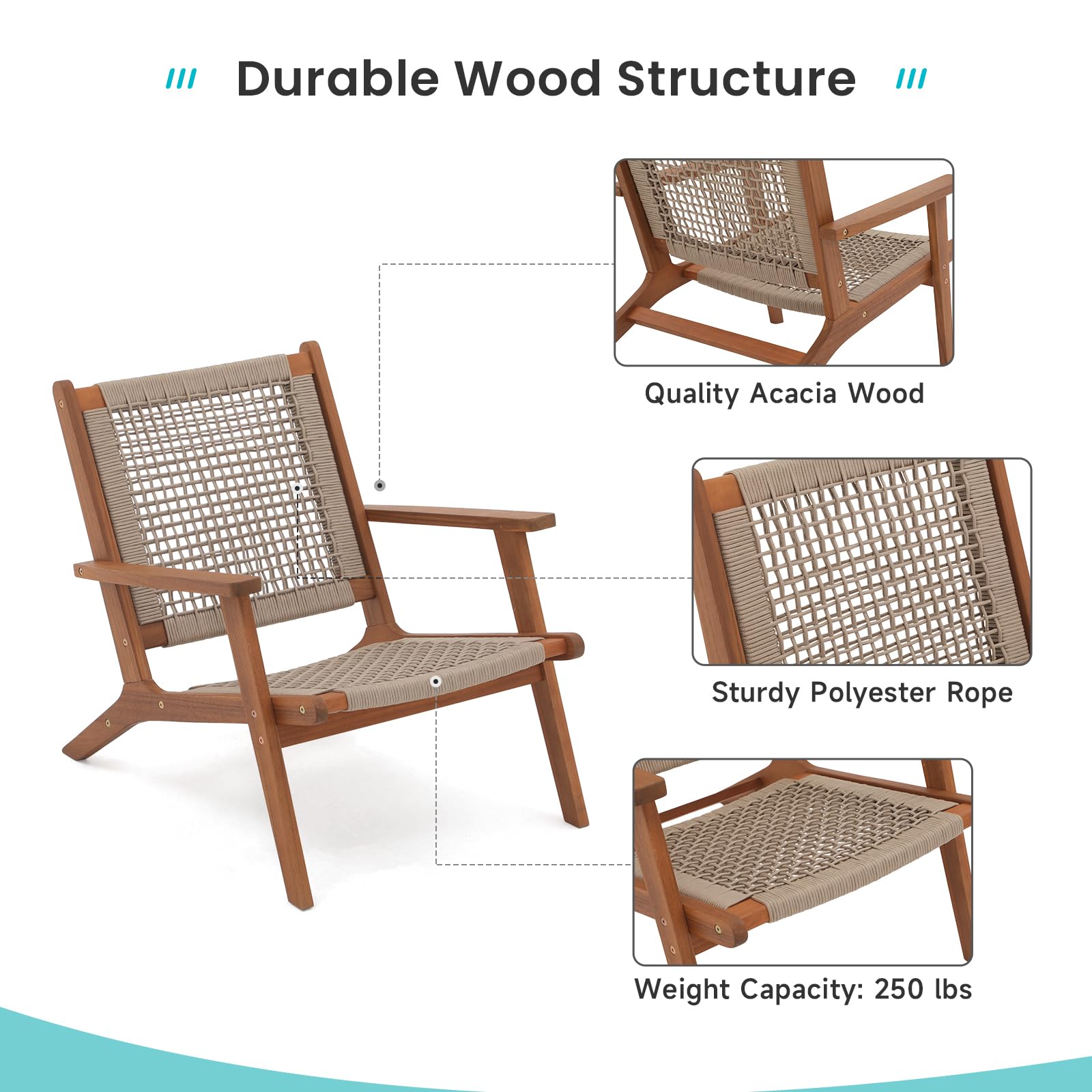 Modern Patio Lounge Chair (Set of 2) - From Where - 