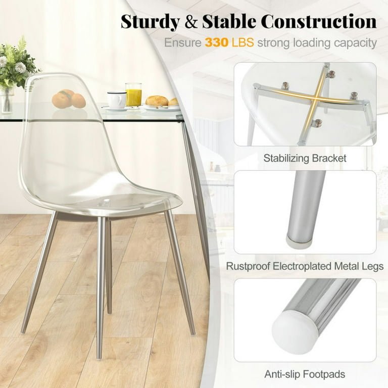 Modern Plastic Shell Side Chair (Set of 4) - From Where - 