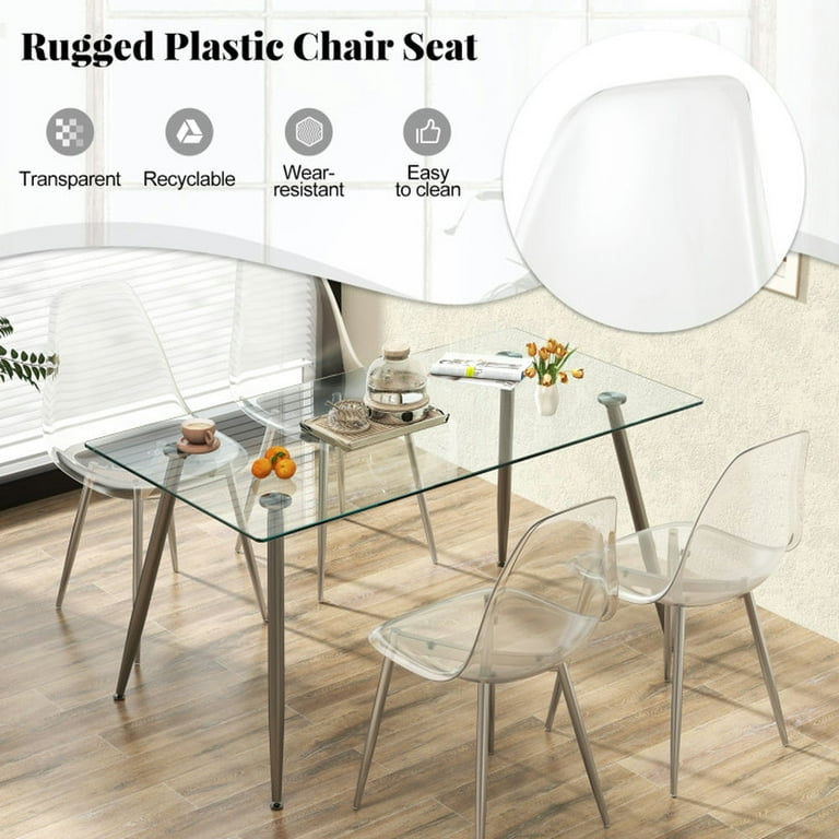 Modern Plastic Shell Side Chair (Set of 4) - From Where - 