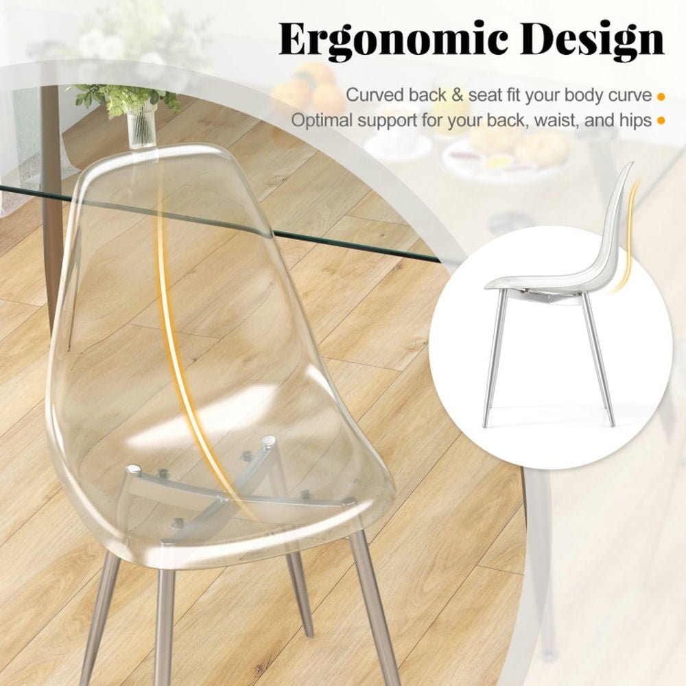 Modern Plastic Shell Side Chair (Set of 4) - From Where - 