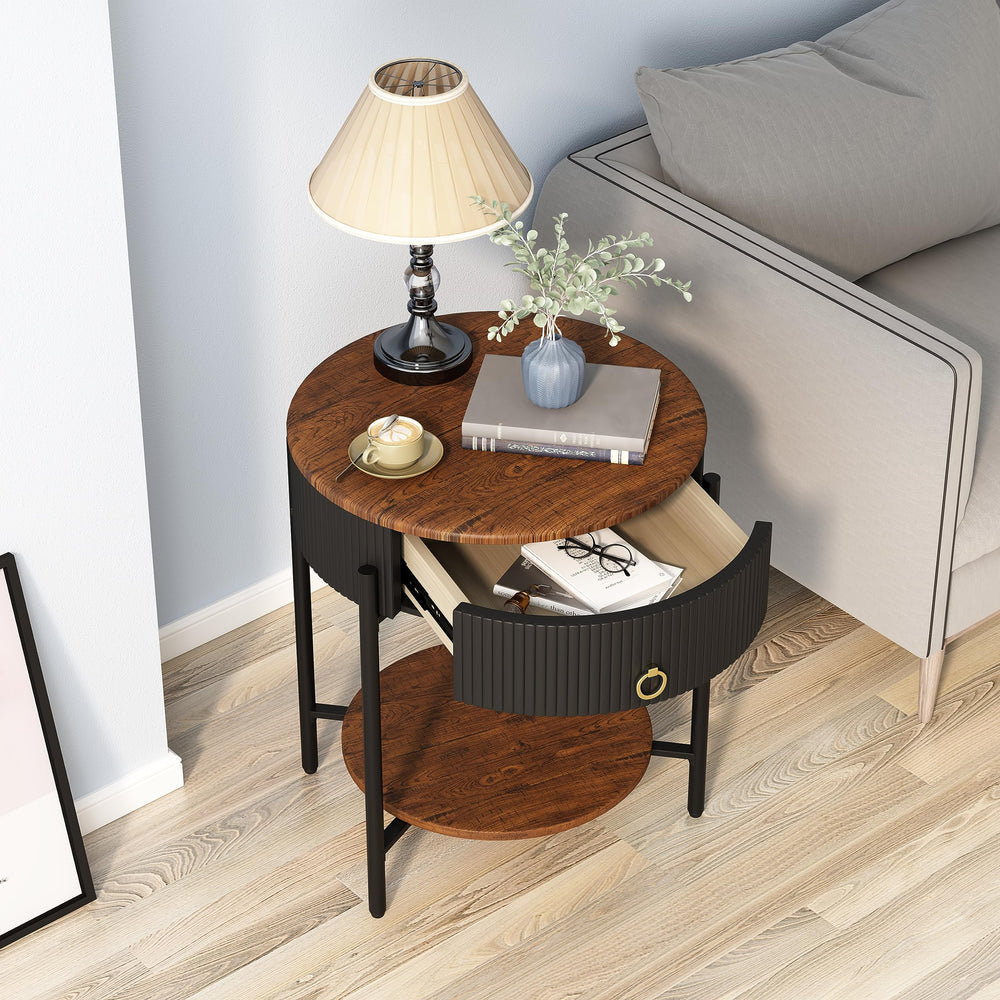 Modern Side Table with Drawer - From Where - 