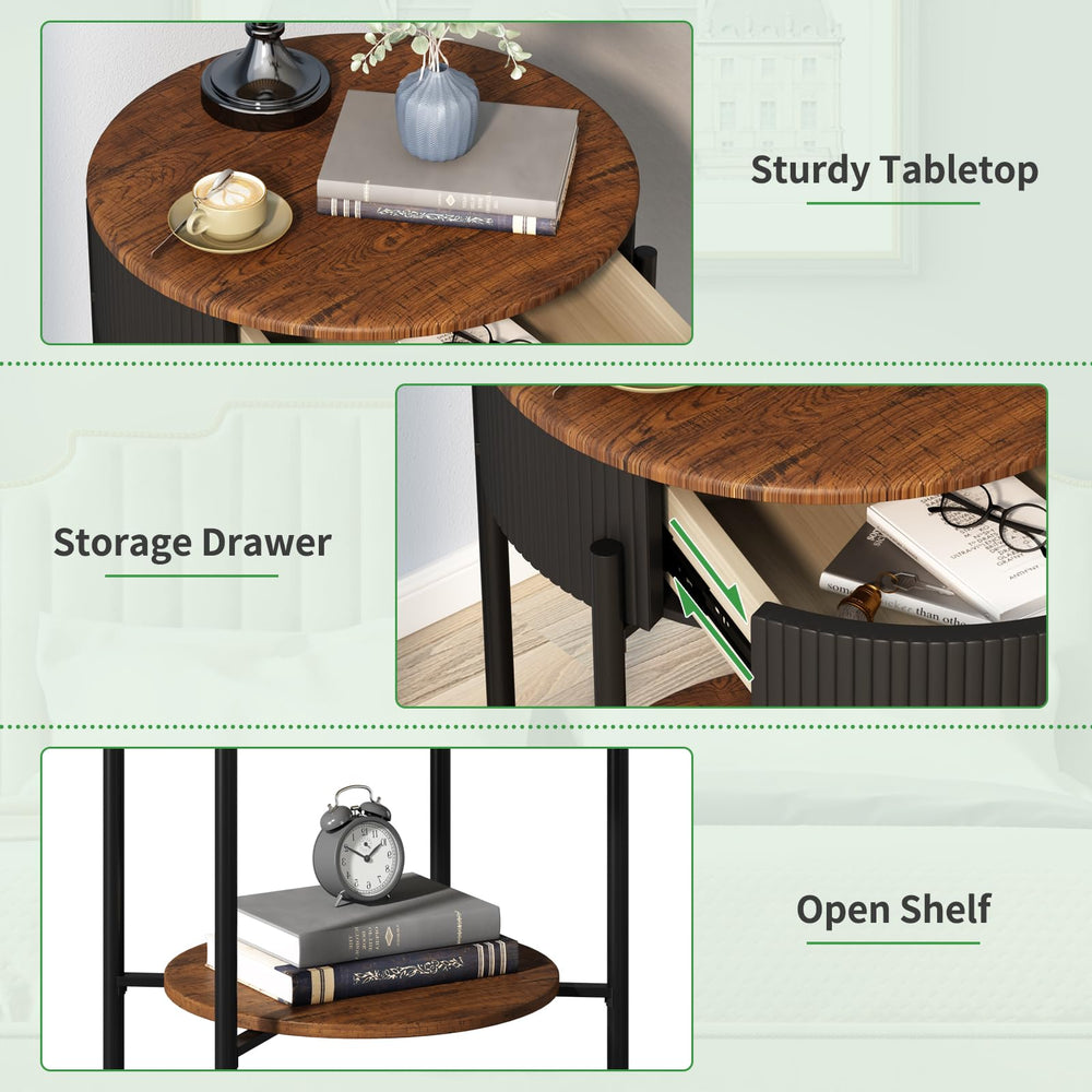 Modern Side Table with Drawer - From Where - 