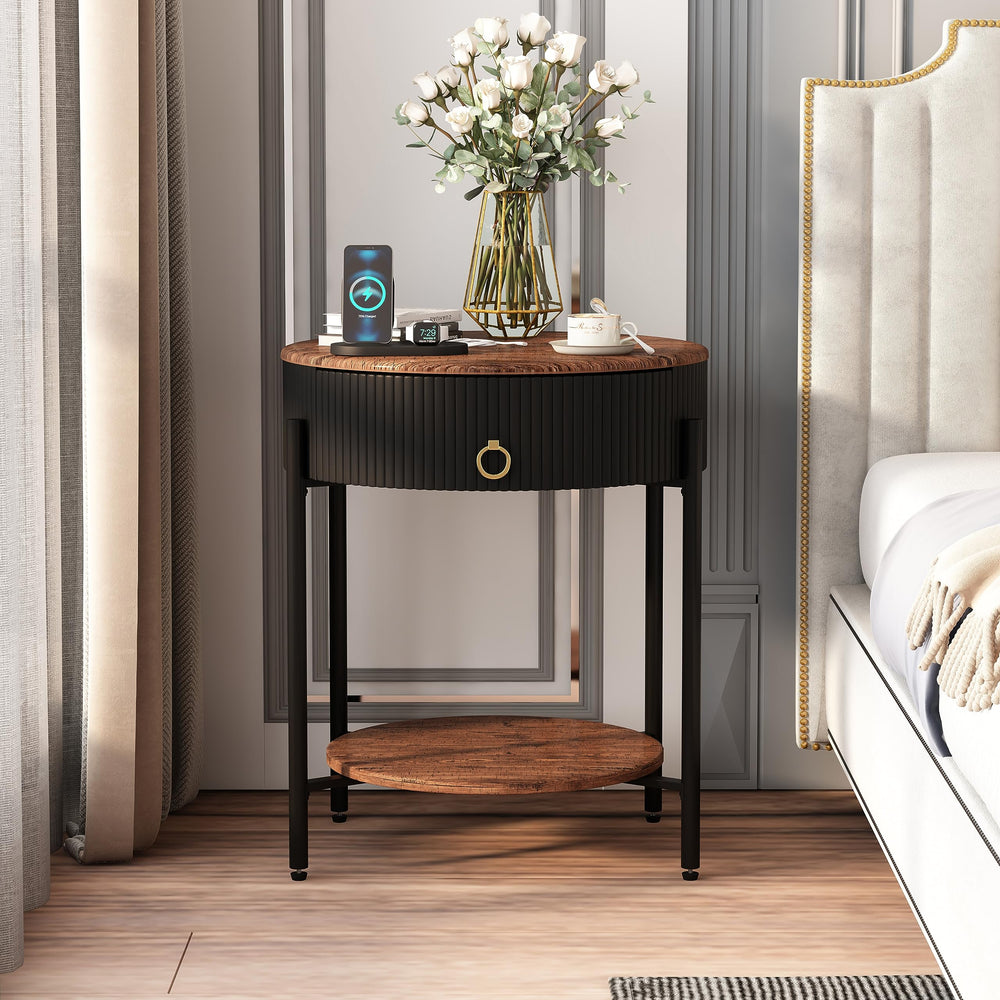 Modern Side Table with Drawer - From Where - 