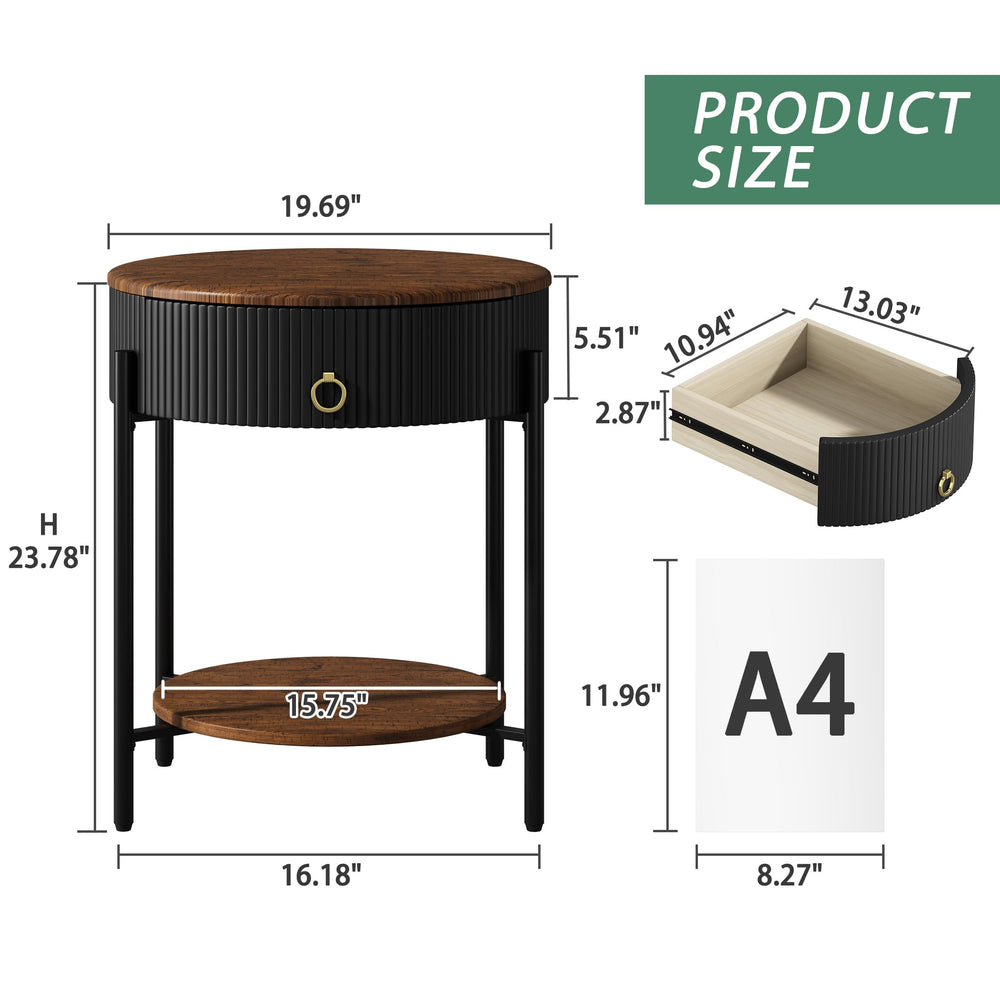 Modern Side Table with Drawer - From Where - 