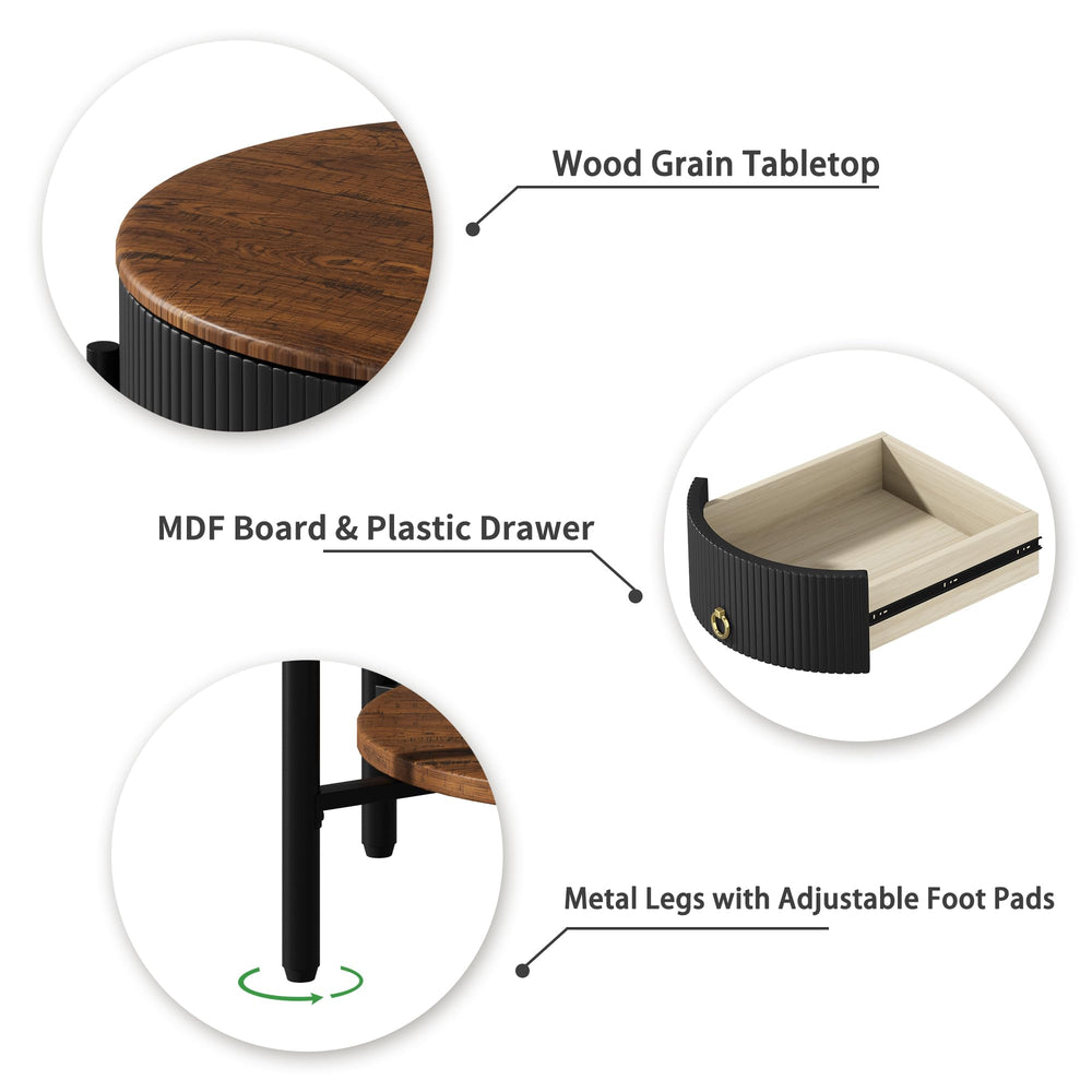 Modern Side Table with Drawer - From Where - 