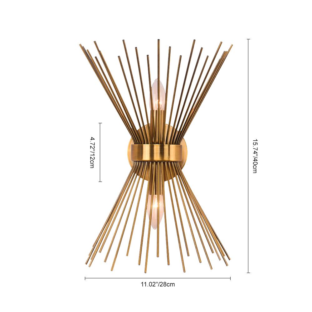 Modern Starburst Brass Wall Sconce - From Where - 
