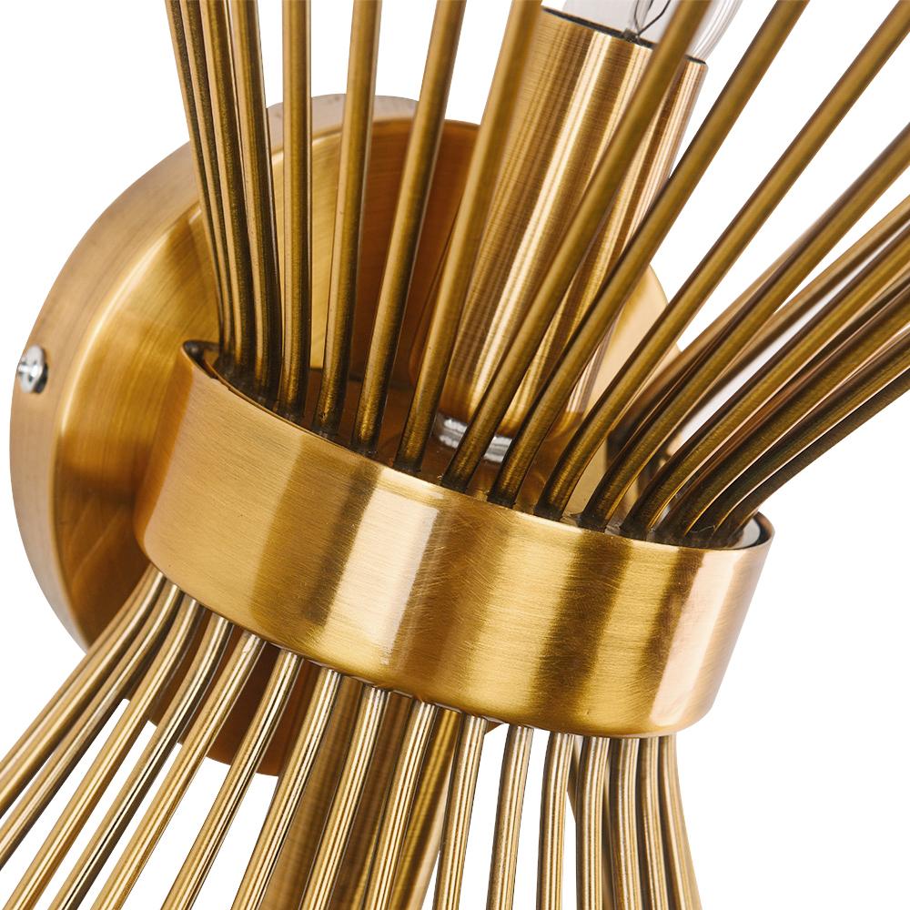 Modern Starburst Brass Wall Sconce - From Where - 