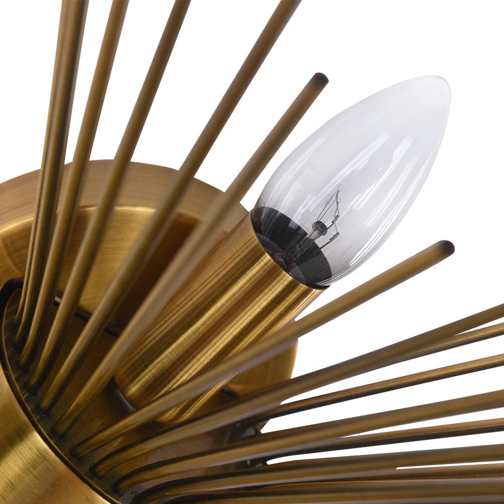 Modern Starburst Brass Wall Sconce - From Where - 