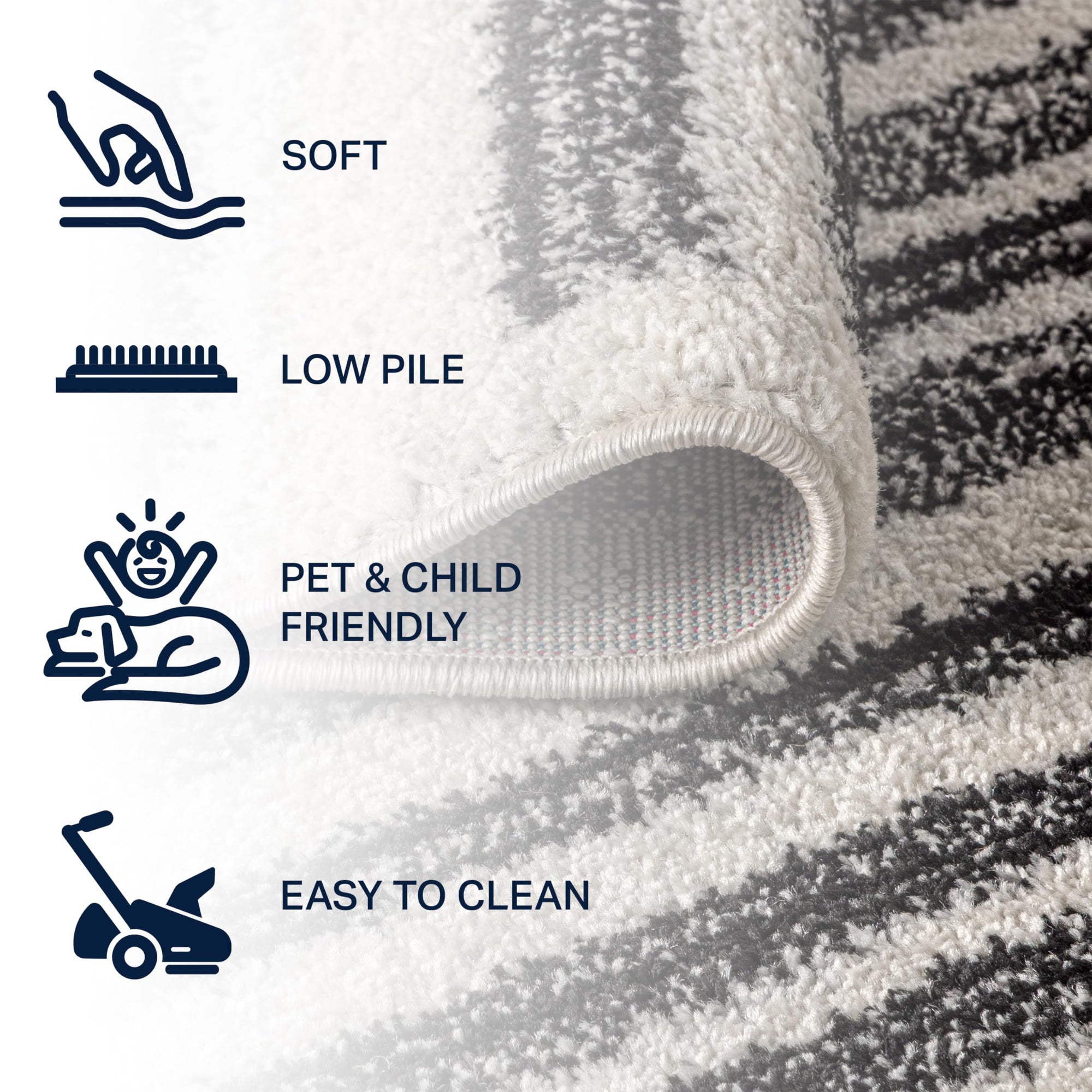 Modern Stripe Area Rug - From Where - 