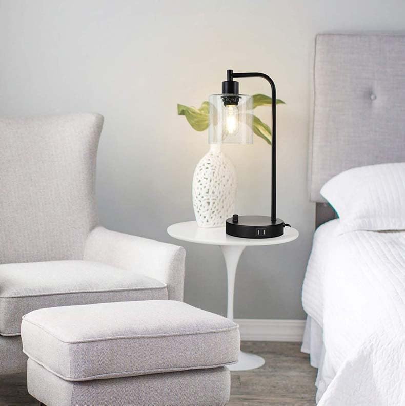 Modern Table Lamp with Charging Port - From Where - 