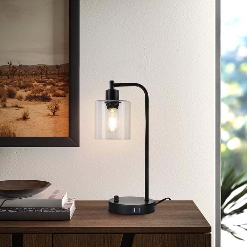 Modern Table Lamp with Charging Port - From Where - 