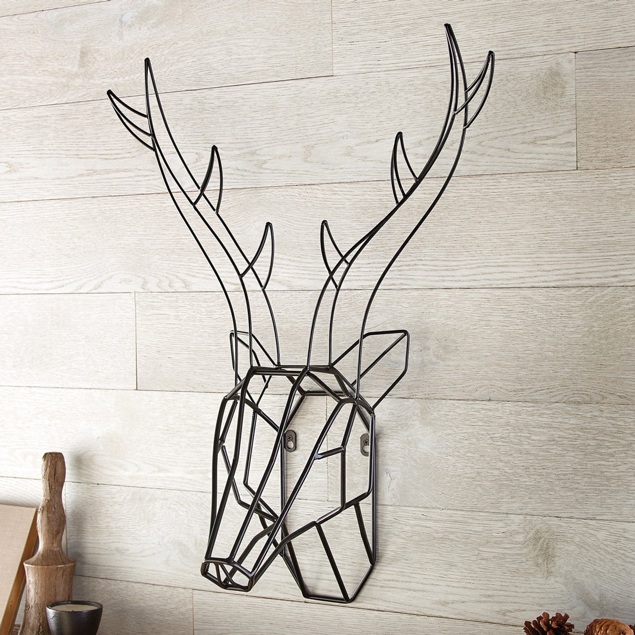 Modern Wire Deer Head Wall Art - From Where - 