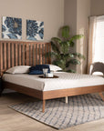 Modern Wood Full Size Platform Bed - From Where - 