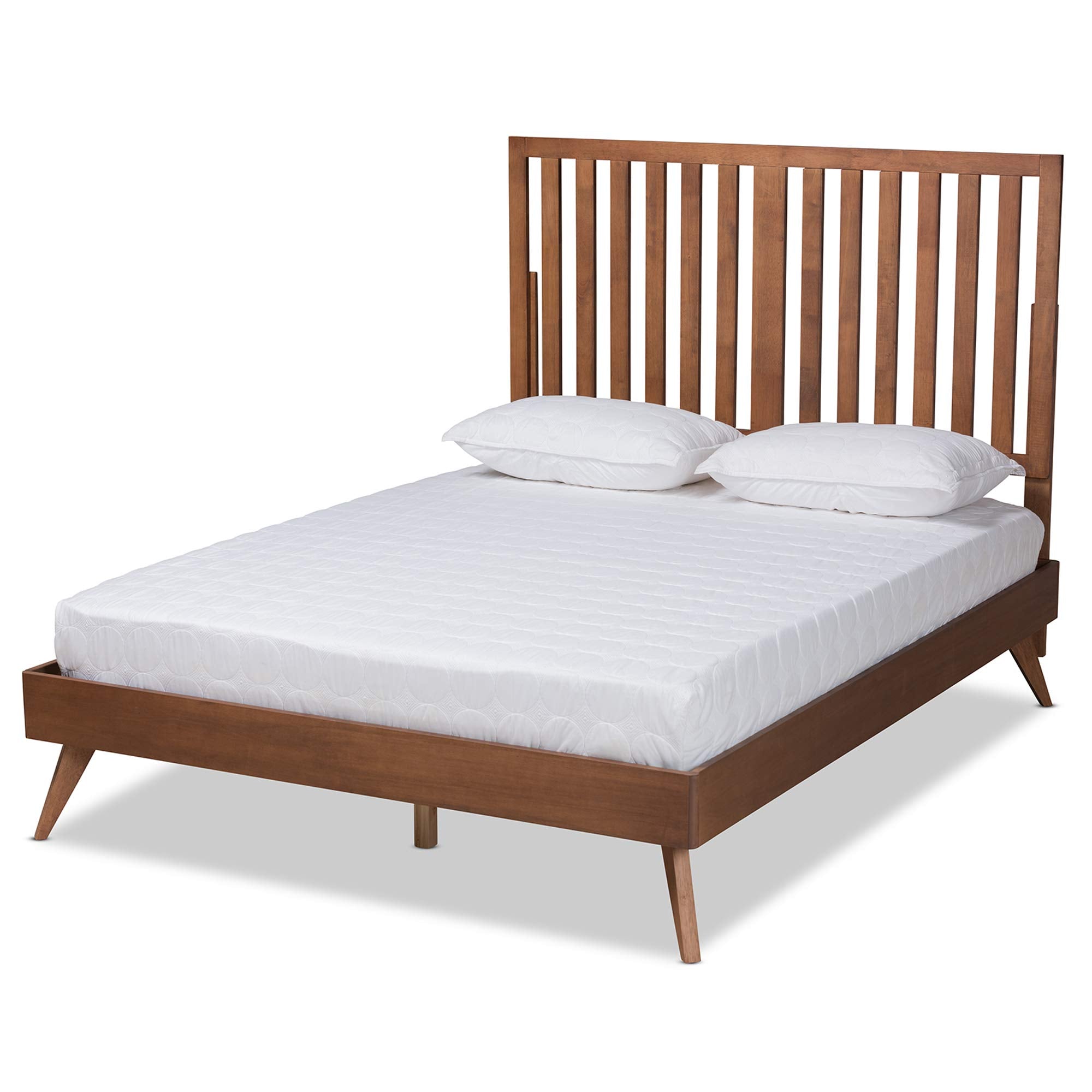 Modern Wood Full Size Platform Bed - From Where - 