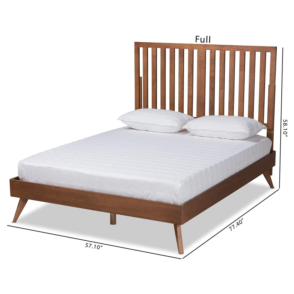 Modern Wood Full Size Platform Bed - From Where - 