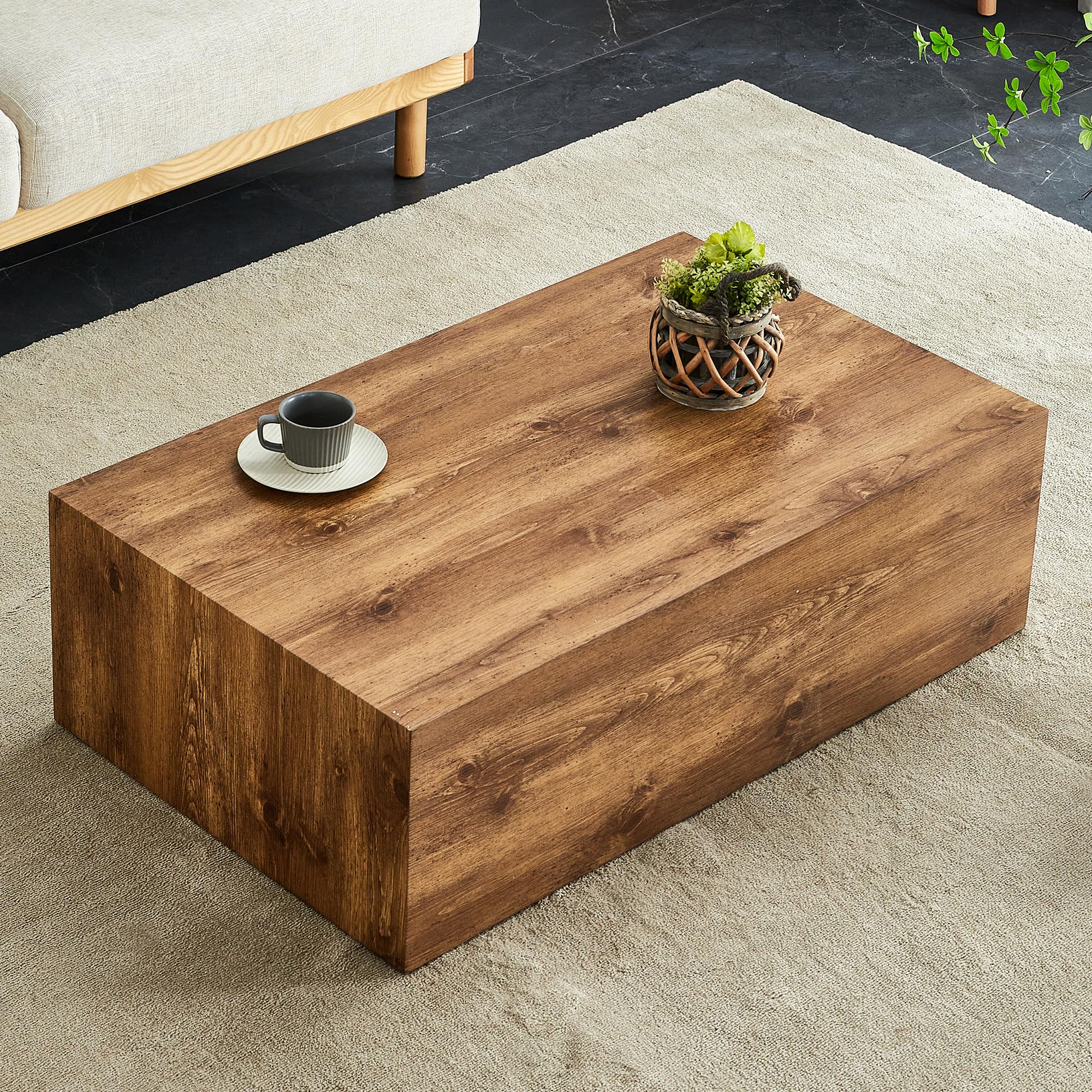 Modern Wood Rectangular Coffee Table - From Where - 