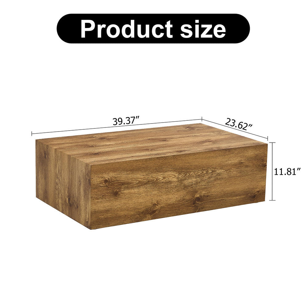 Modern Wood Rectangular Coffee Table - From Where - 