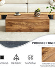 Modern Wood Rectangular Coffee Table - From Where - 